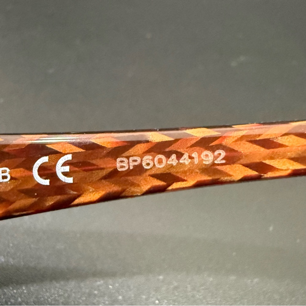 PRADA VPR 03H 7BP-101 Honey Brown Chevron 51-16-135 Rectangular Eyeglass Frame - Picture 12 of 14